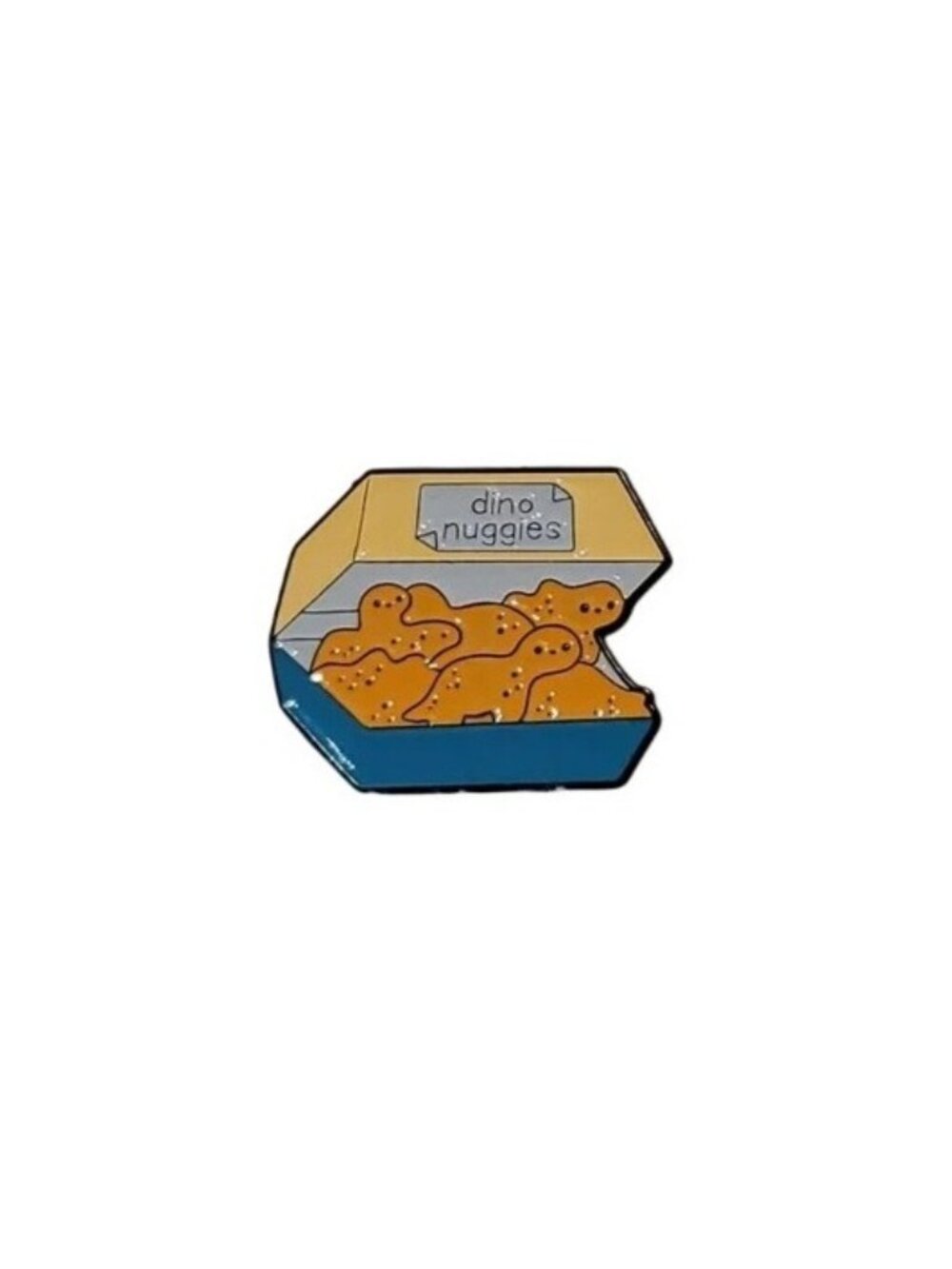 6 Piece Box of Dino Nuggies Nuggets Small Cute Kawaii Enamel Pin Brooch